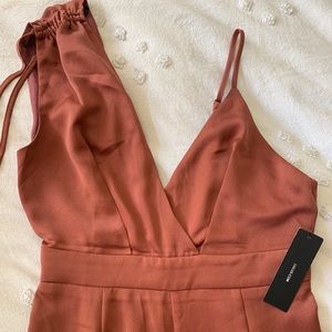 Lulus NEVER WORN Satin Jumpsuit